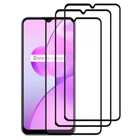 3 X Protector Realme C31 Cristal Templado Completo 5D