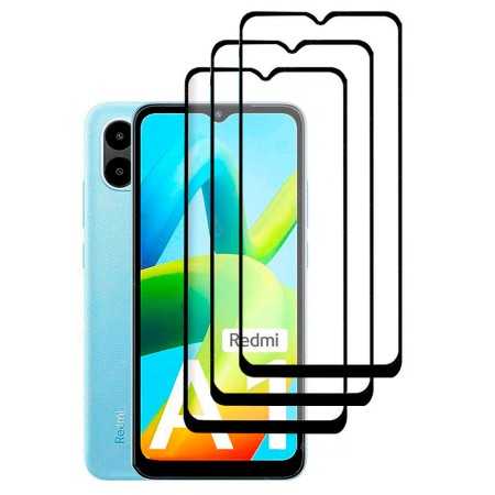 3 X Protector Xiaomi Redmi A1 Plus Cristal Templado Completo 5D