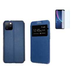 Funda Iphone 12 Pro Max (6.7) Azul Libro Ventana + Protector