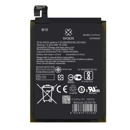 Bateria C11P1612 ASUS ZENFONE 3 ZOOM/ZE553KL/Z01HDA 4850MAH 3.85V 19.2WH