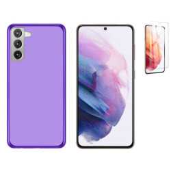 Funda Samsung galaxy S21 Plus 5G (6.7) Morada TPU LISA Silicona + Protector