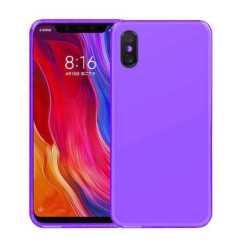 Funda Xiaomi MI 8 Pro (6.21) Morada Tpu lisa silicona gel