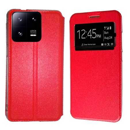 Funda Xiaomi Mi 13 5G Roja Ultra Libro Ventana