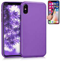 Funda TPU LISA IPHONE X MORADA + Protector