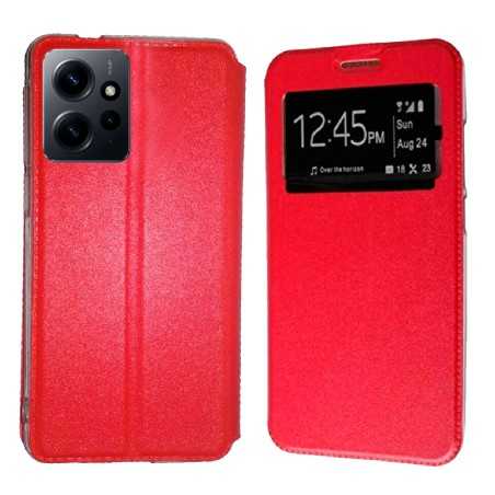 Funda Xiaomi Redmi Note 12 4G Roja Libro Ventana
