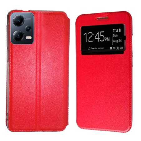 Funda Xiaomi Redmi Note 12 5G Roja Libro Ventana