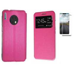 Funda Huawei Mate 30 Pro (6.53) Rosa Libro Ventana + Protector 3D CURVADO COMPLETO