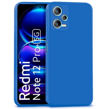 Funda Xiaomi Redmi Note 12 Pro + Plus 5G Protección TPU Lisa de Silicona  Gel Azul