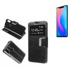 Funda Libro Ventana Negra Xiaomi MI 8 (6.21) + Protector