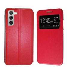 Funda Samsung galaxy S21 Plus 5G (6.7) Roja Libro Ventana