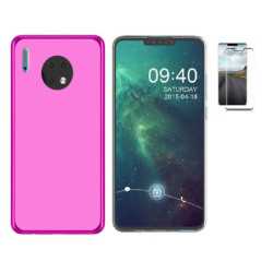 Funda Huawei Mate 30 Pro (6.53) Rosa TPU LISA Silicona + Protector 3D CURVADO COMPLETO