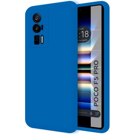 Funda Poco F5 Pro 5G (6.67) Azul Tpu Lisa Silicona Gel