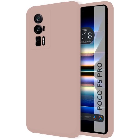 Funda Poco F5 Pro 5G (6.67) Rosa Tpu Lisa Silicona Gel