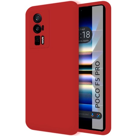 Funda Poco F5 Pro 5G (6.67) Roja Tpu Lisa Silicona Gel