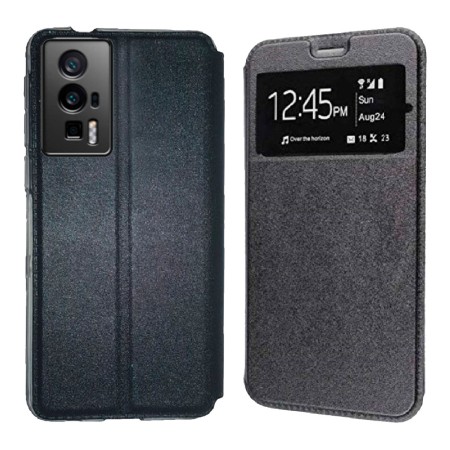 Funda Poco F5 Pro 5G (6.67) Negra Libro Ventana