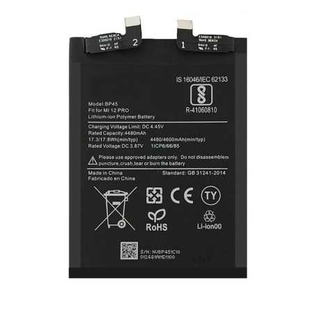 Bateria BP45 Para Xiaomi Mi 12 Pro - 4600mAh