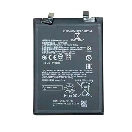 Bateria BP4K Para Xiaomi Redmi Note 12 Pro 4G - 4900mAh