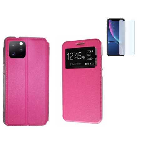 Funda Iphone 12 Pro (6.1) Rosa Libro Ventana + Protector