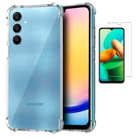 Funda Samsung Galaxy A15 4G/5G (6.5) Reforzada Antichoques Antigolpes Tpu Silicona Gel + Protector Cristal Templado 9H