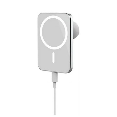 Cargador Inalámbrico Magnético De 15W Para Coche Blanco Compatible iPhone
