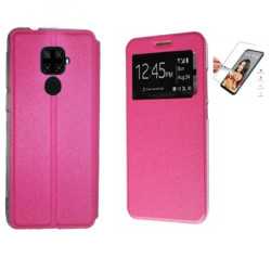 Funda Huawei Mate 30 lite (6.26) Rosa Libro Ventana + Protector