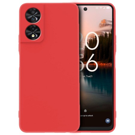 Funda TCL 40 NXTPAPER 4G (6.6) Roja Tpu Lisa Silicona Gel Tipo Original