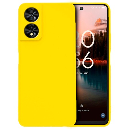 Funda TCL 40 NXTPAPER 4G (6.6) Amarilla Tpu Lisa Silicona Gel Tipo Original