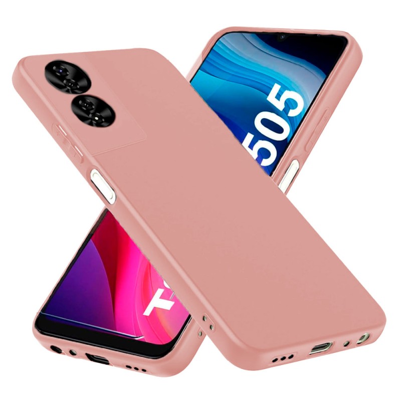 Funda Y Protector De Pantalla Para TCL 40 NXTPAPER 4G (6.6'') - Color Morada, TPU Silicona + Cristal Templado 9H