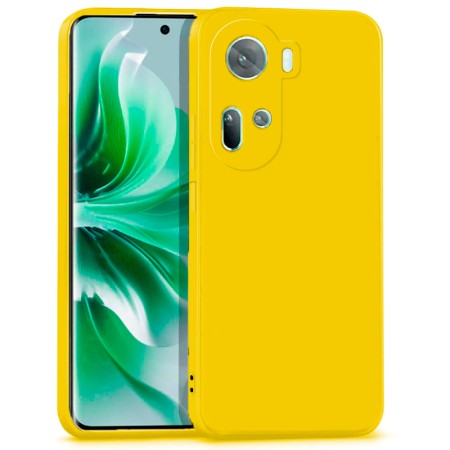 Funda Oppo Reno 11 5G (6.7) Amarilla Tpu Lisa Silicona Gel Premium