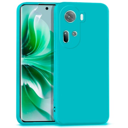 Funda Oppo Reno 11 5G (6.7) Azul Agua Marina Tpu Lisa Silicona Gel Premium