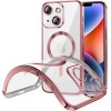 Funda Magnetica Para iPhone 15 (6.1) Transparente - Rosa Compatible Magsafe