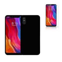 Funda Xiaomi MI 8 Pro (6.21) Negra TPU LISA Silicona + Protector