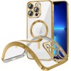 Funda Magnetica Para iPhone 15 Pro (6.1) Transparente - Dorado Compatible Magsafe