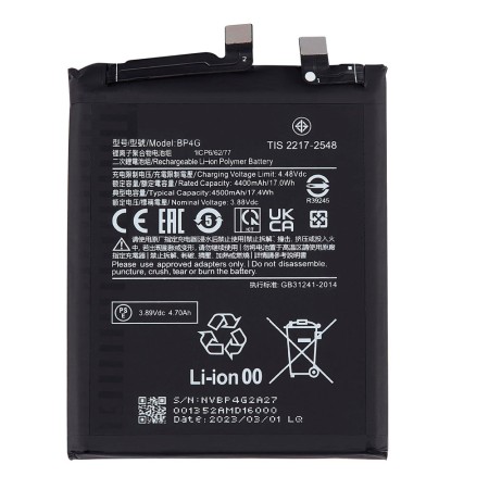 Bateria BP4G Para Xiaomi Mi 13 4500mAh