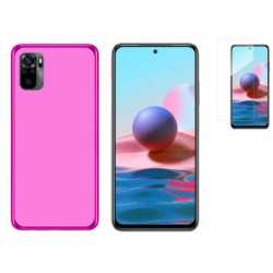 Funda Xiaomi Redmi Note 10 / 10S (6.43) Rosa TPU LISA Silicona + Protector