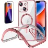 Funda Magnetica Para iPhone 14 Plus (6.7) Rosa Compatible Magsafe + Protector de Pantalla Cristal Templado Completo 5D