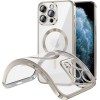 Funda Magnetica Para iPhone 12 Pro (6.1) Transparente - Plata Compatible Magsafe