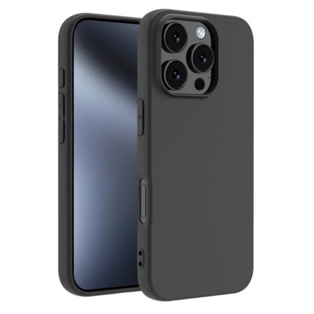 Funda para iPhone 16 Pro (6.1) Negro Tpu Lisa Silicona Gel Premium