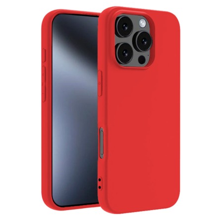 Funda para iPhone 16 Pro (6.1) Rojo Tpu Lisa Silicona Gel Premium