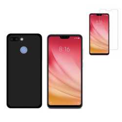 Funda Xiaomi MI 8 Lite (6.26) Negra TPU LISA Silicona + Protector