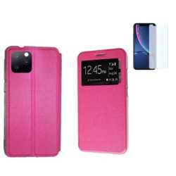 Funda Iphone XI 11 PRO 5.8 Rosa Libro Ventana + Protector