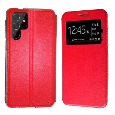 Funda Samsung Galaxy S25 Ultra (6.8) Rojo Libro Ventana