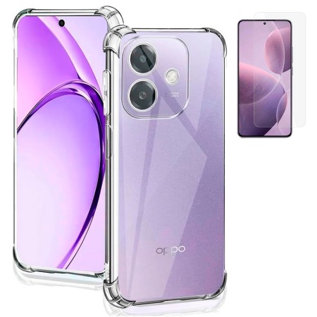 Funda Oppo A60 5G (6.67) Reforzada Antichoques Antigolpes Tpu Silicona Gel + Protector Cristal Templado 9H