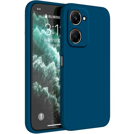 Funda Vivo Y03 4G (6.56) Azul Tpu Lisa Silicona Gel Premium