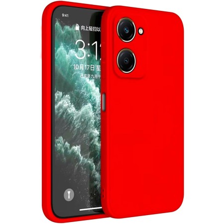 Funda Vivo Y03 4G (6.56) Rojo Tpu Lisa Silicona Gel Premium