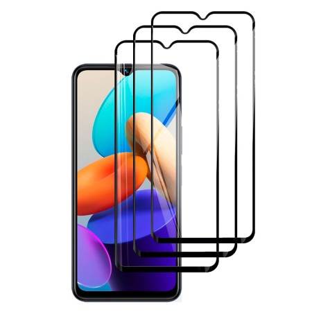 3 X Protector De Pantalla Para Vivo Y03 4G (6.56) Cristal Templado Completo 5D