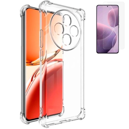 Funda Oppo Reno 12F (6.67) Reforzada Antichoques Antigolpes Tpu Silicona Gel + Protector Cristal Templado 9H