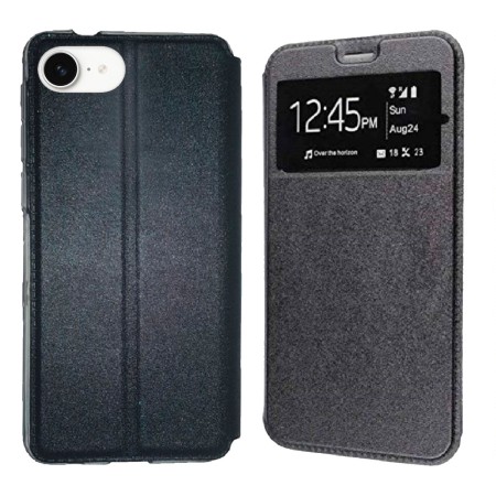 Funda iPhone 16e (6.1) Negro Libro Ventana