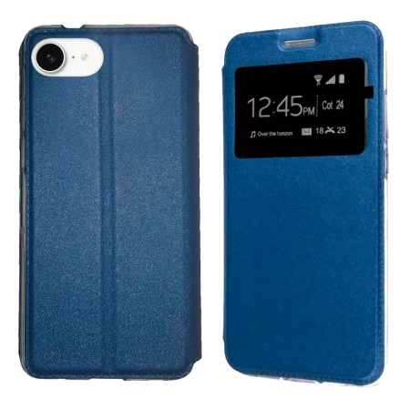 Funda iPhone 16e (6.1) Azul Libro Ventana