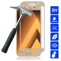 Protector Dorado Samsung Galaxy A3 2017 3D Completo Cubre todo